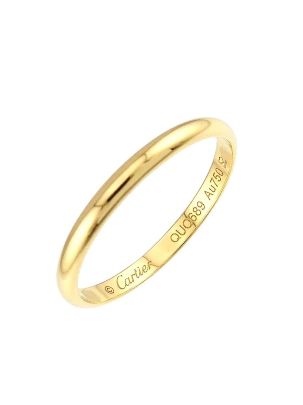 Cartier Classic Band 62 Ring Width mm 18k YG 750
